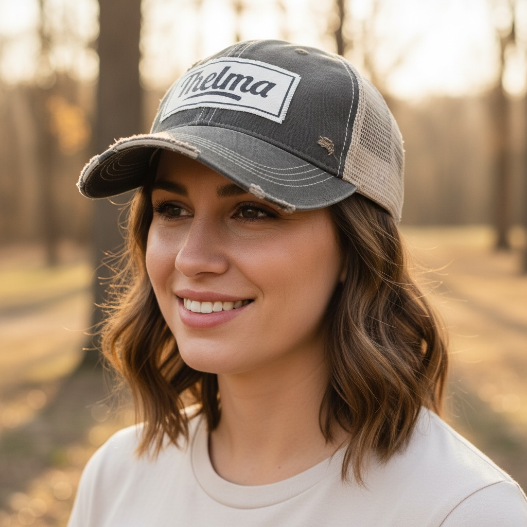 Thelma Distressed Trucker Cap