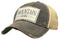 Mountain Girl Distressed Trucker Cap
