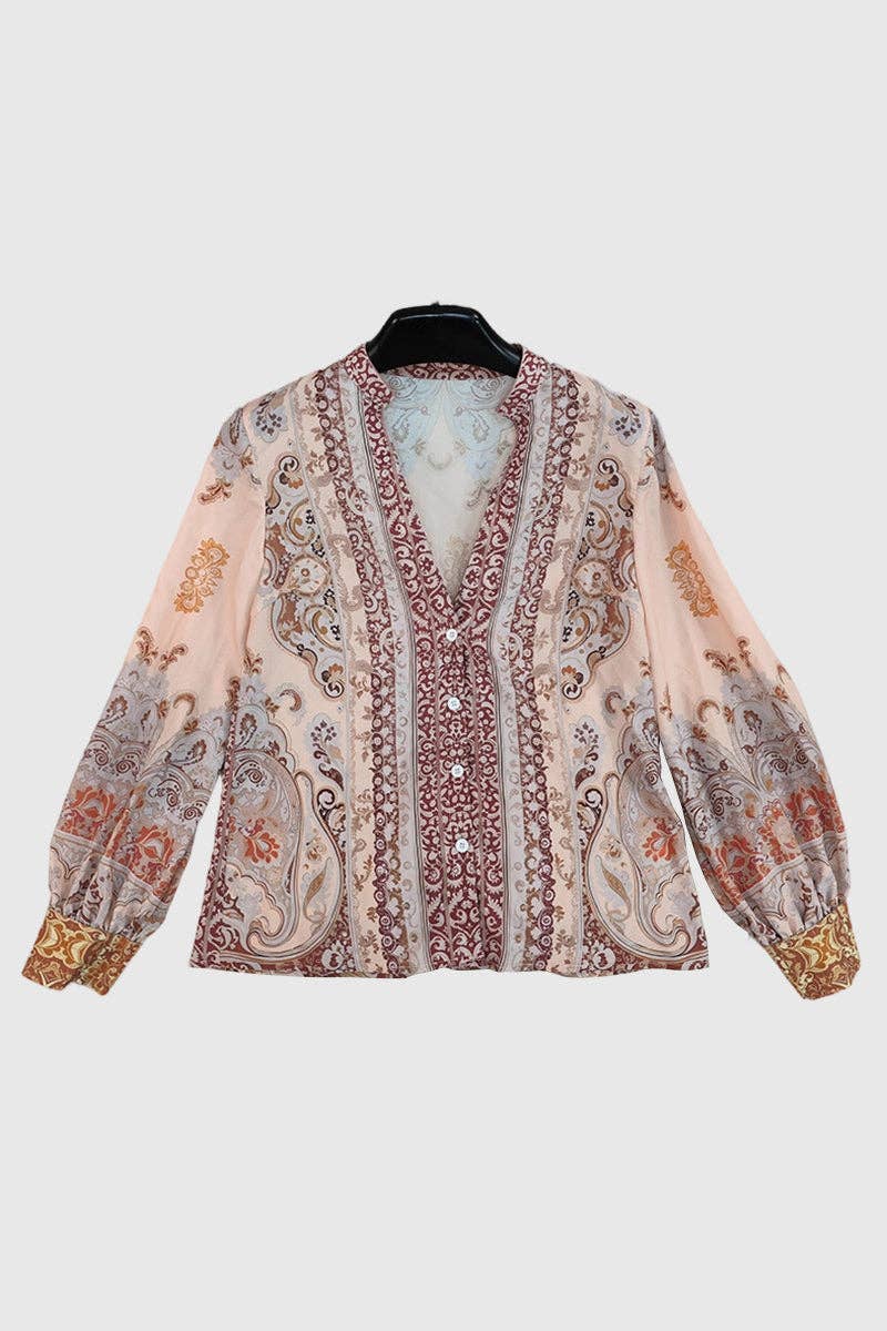 Vintage-Inspired Button-Up Blouse