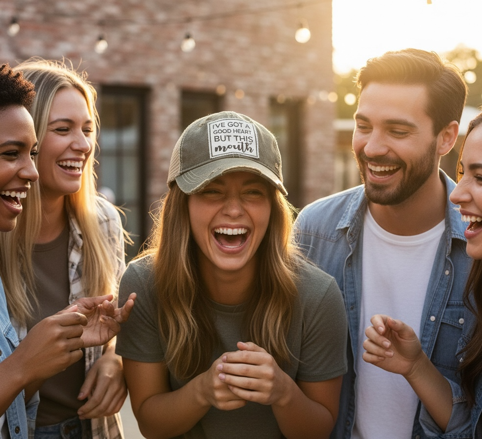 I've Got A Good Heart But This Mouth Trucker Hat Baseball