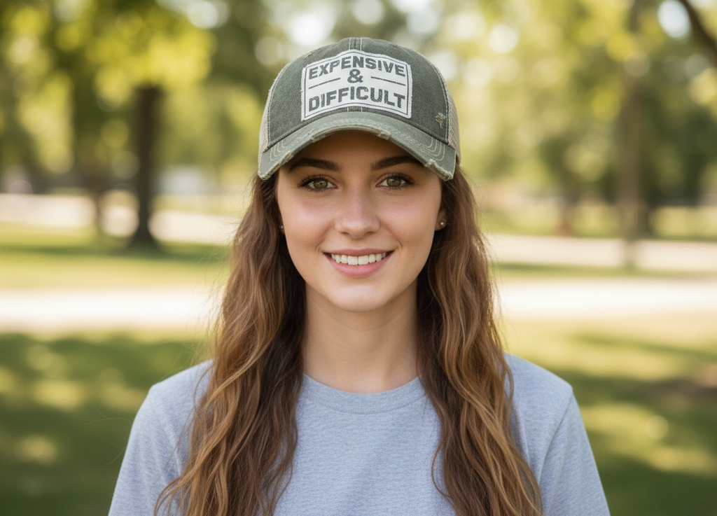 Expensive & Difficult Trucker Hat Baseball Cap