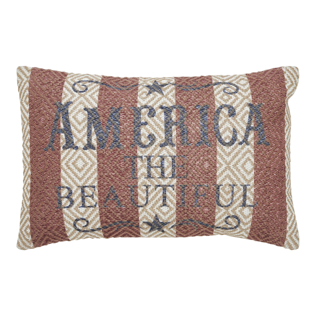 America The Beautiful Pillow 14x22