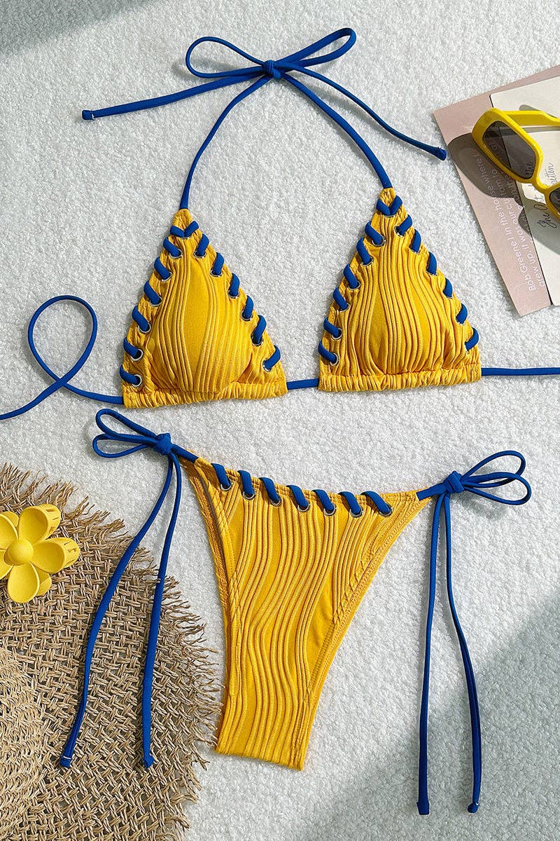 Strappy Ruched Bikini Set