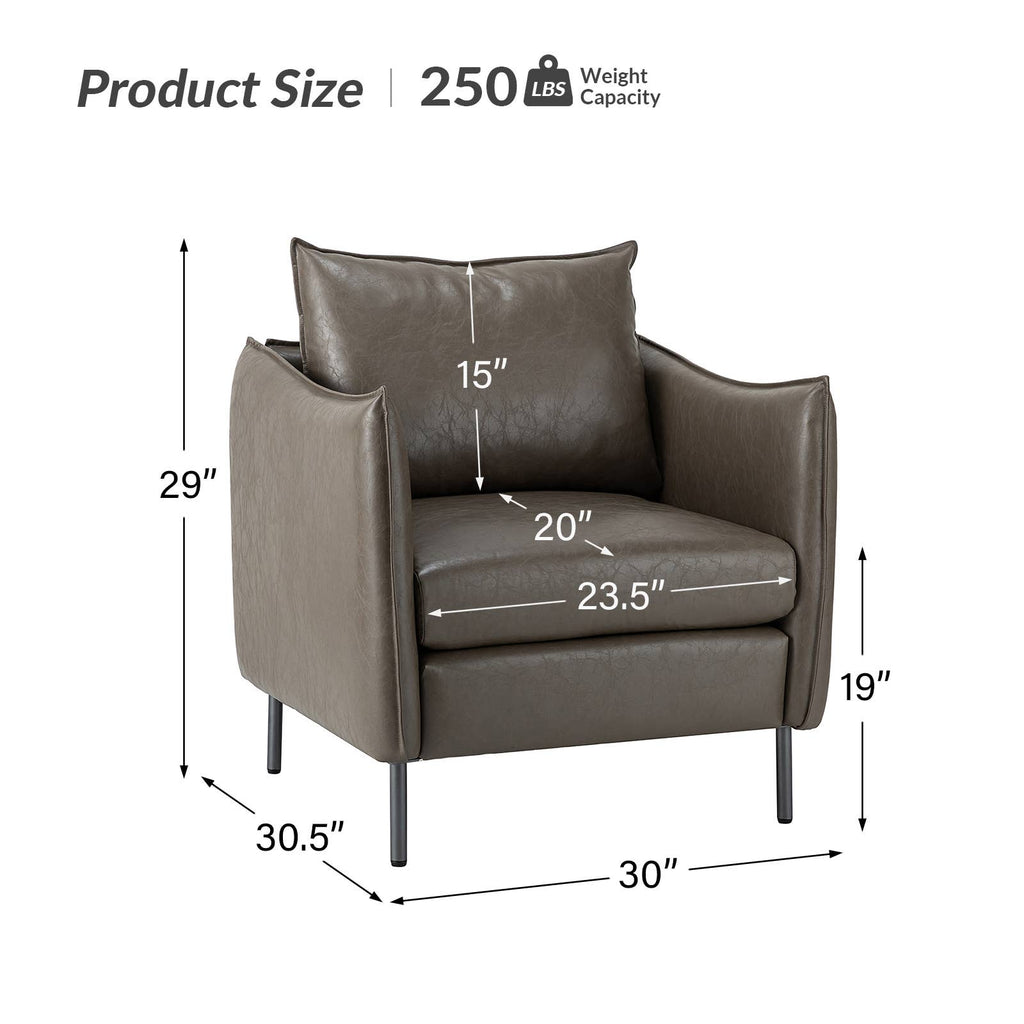 Georges Vegan Leather Armchair