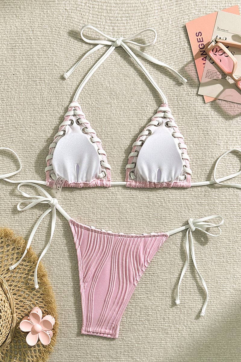Strappy Ruched Bikini Set