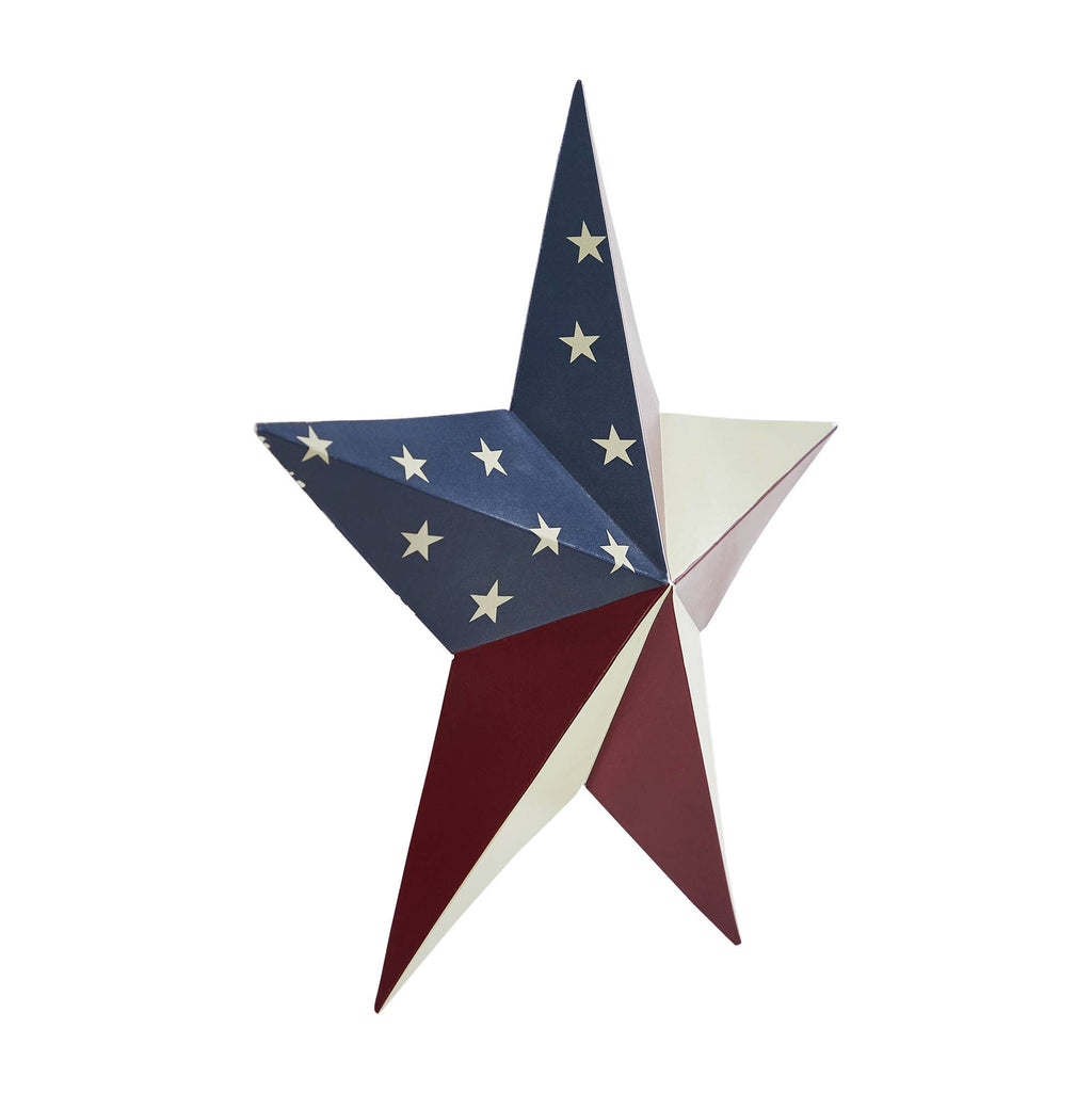 American Flag Star Patriotic Decor 8x8