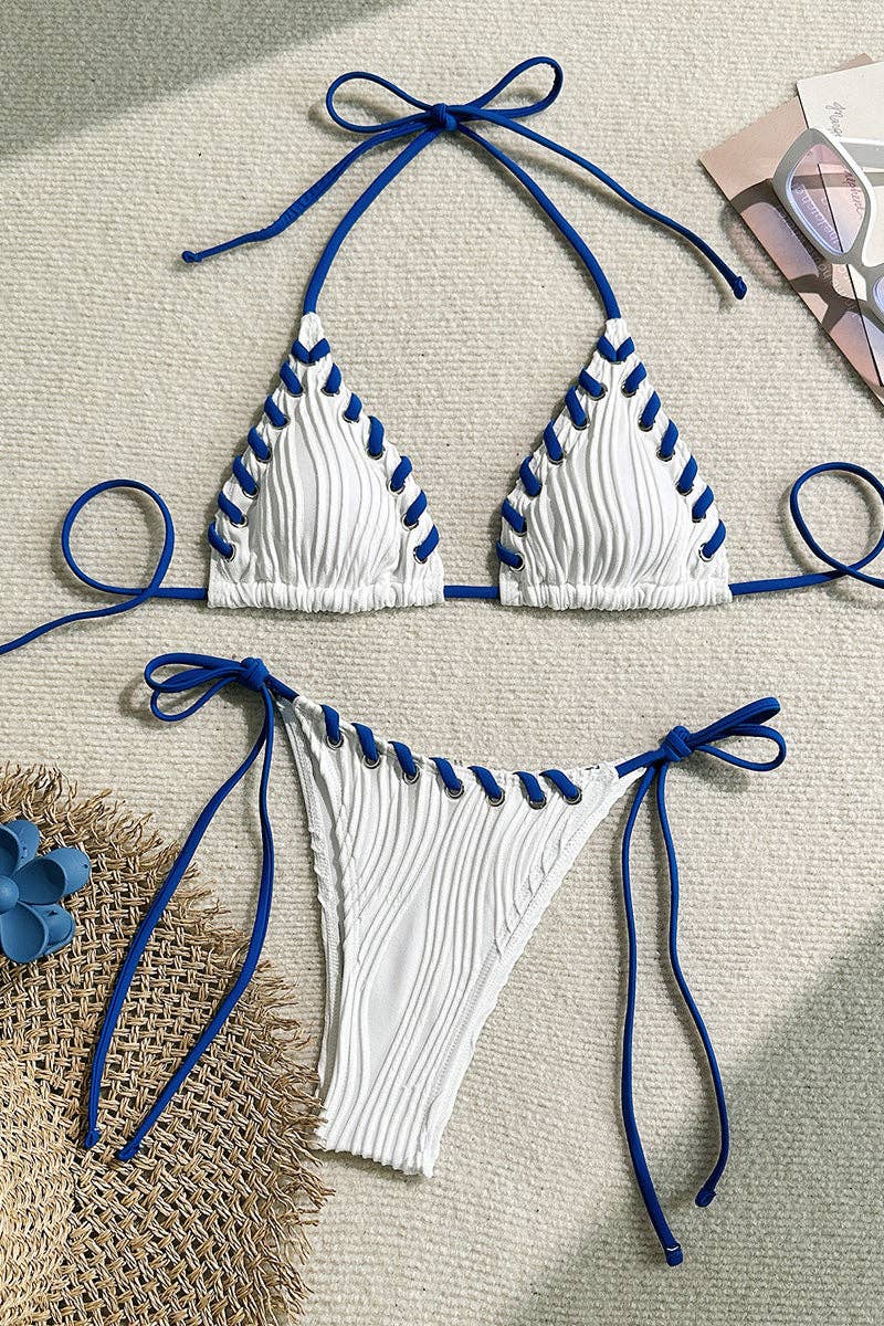 Strappy Ruched Bikini Set