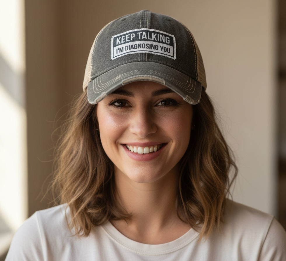 Keep Talking I'm Diagnosing You Trucker Hat Baseball Cap