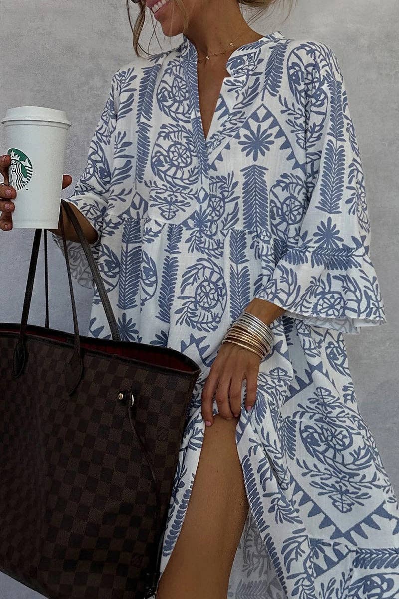 Floral Pattern Casual Dress