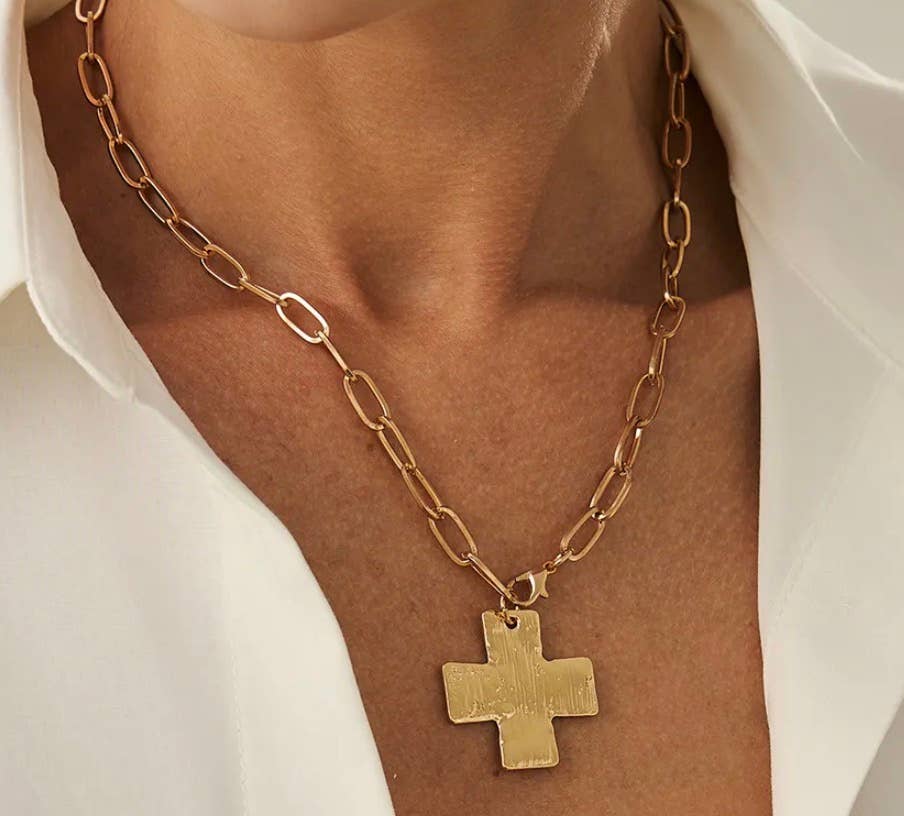 Chunky Cross Necklace