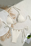 Shell Embellished Bikini Set