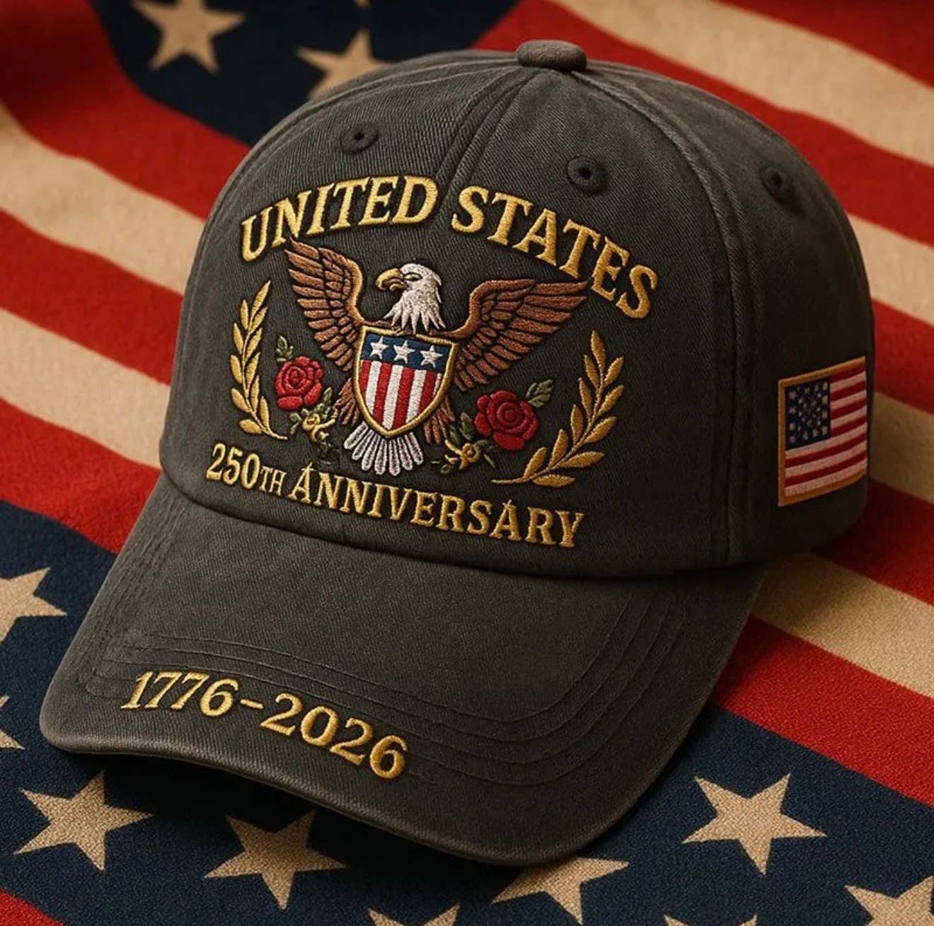 Eagle/Wheat 250th Baseball Cap