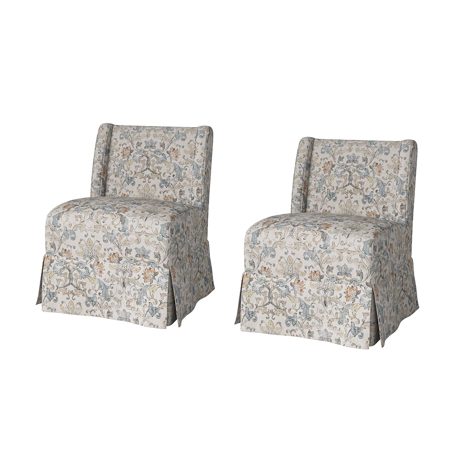 Edwin Slipper Chair with Slipcover Set Of 2