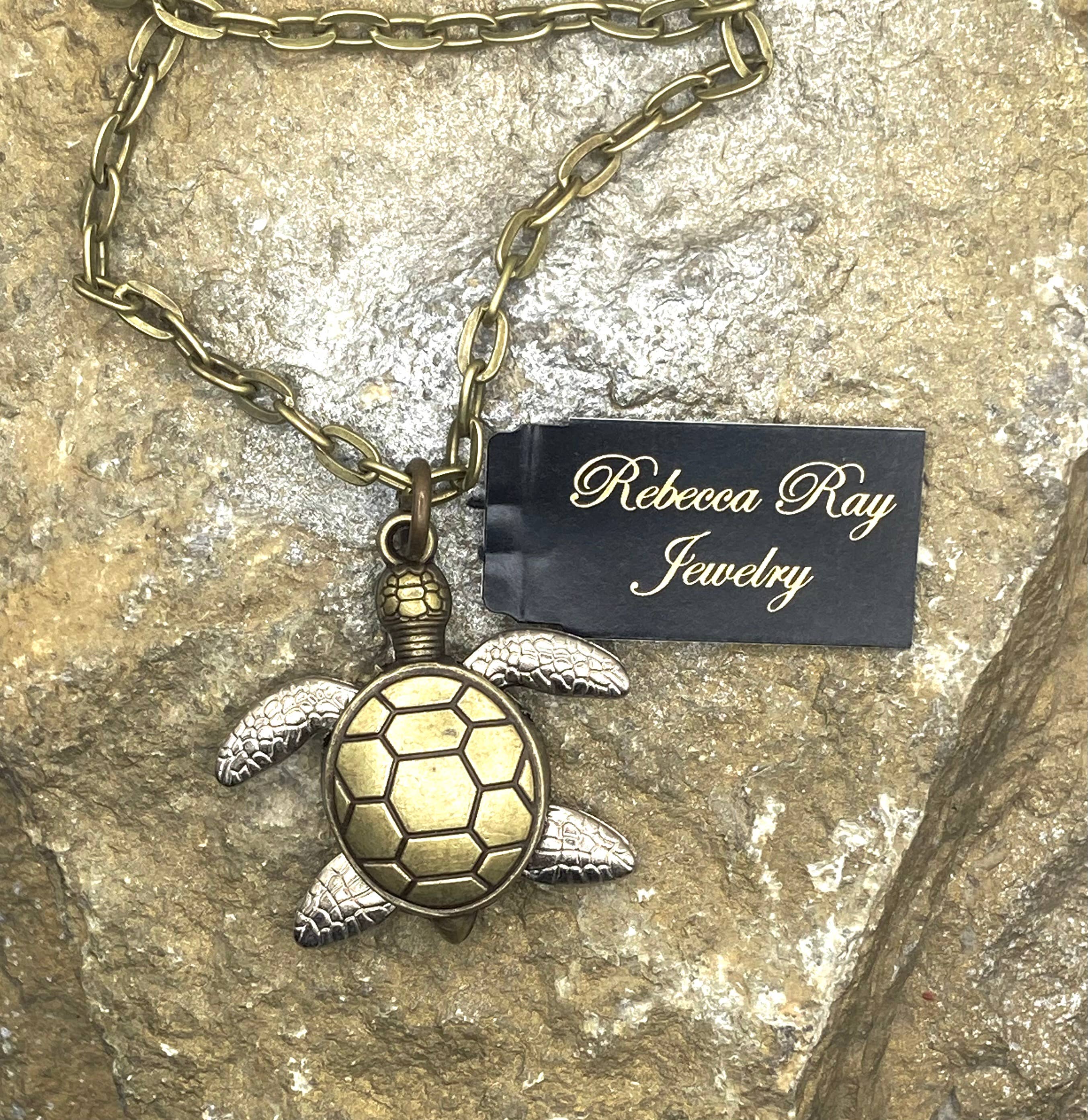 Vintage Two Toned Turtle Necklace