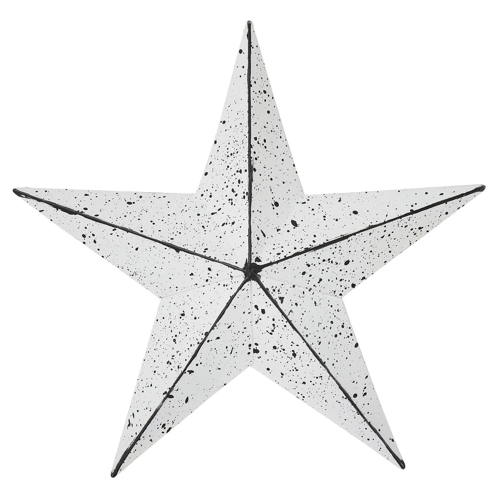Metal Star Speckled White Distressed 8x8