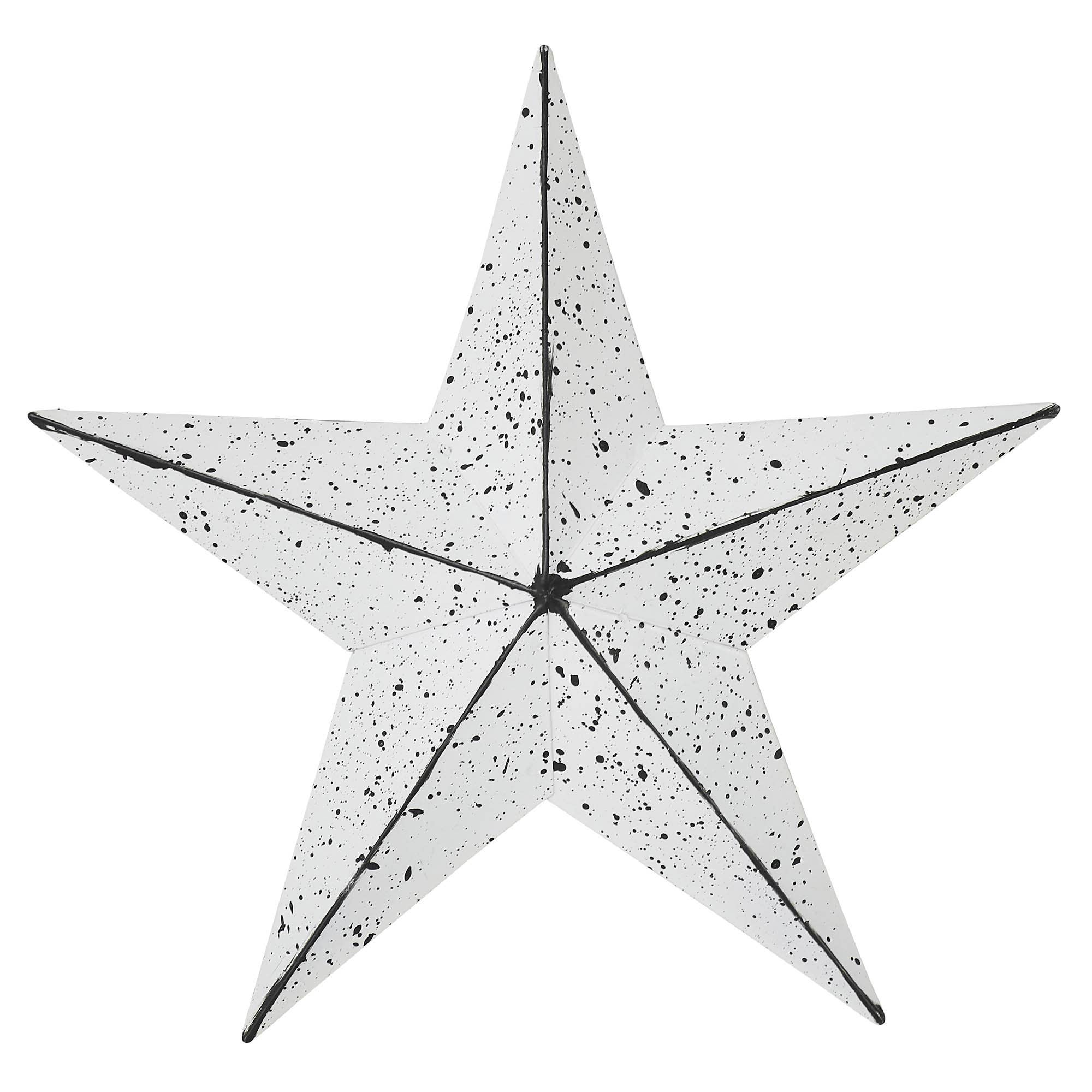 Metal Star Speckled White Distressed 8x8