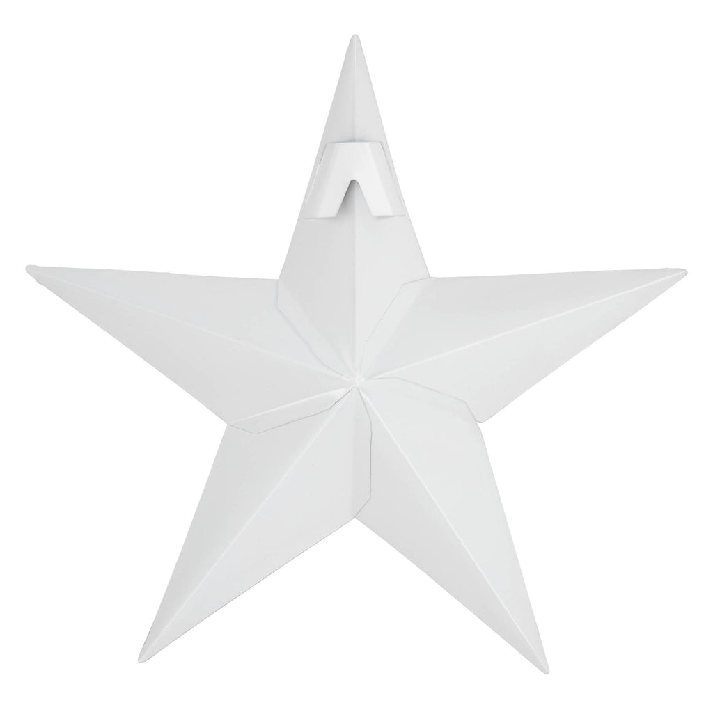 Metal Star Speckled White Distressed 8x8