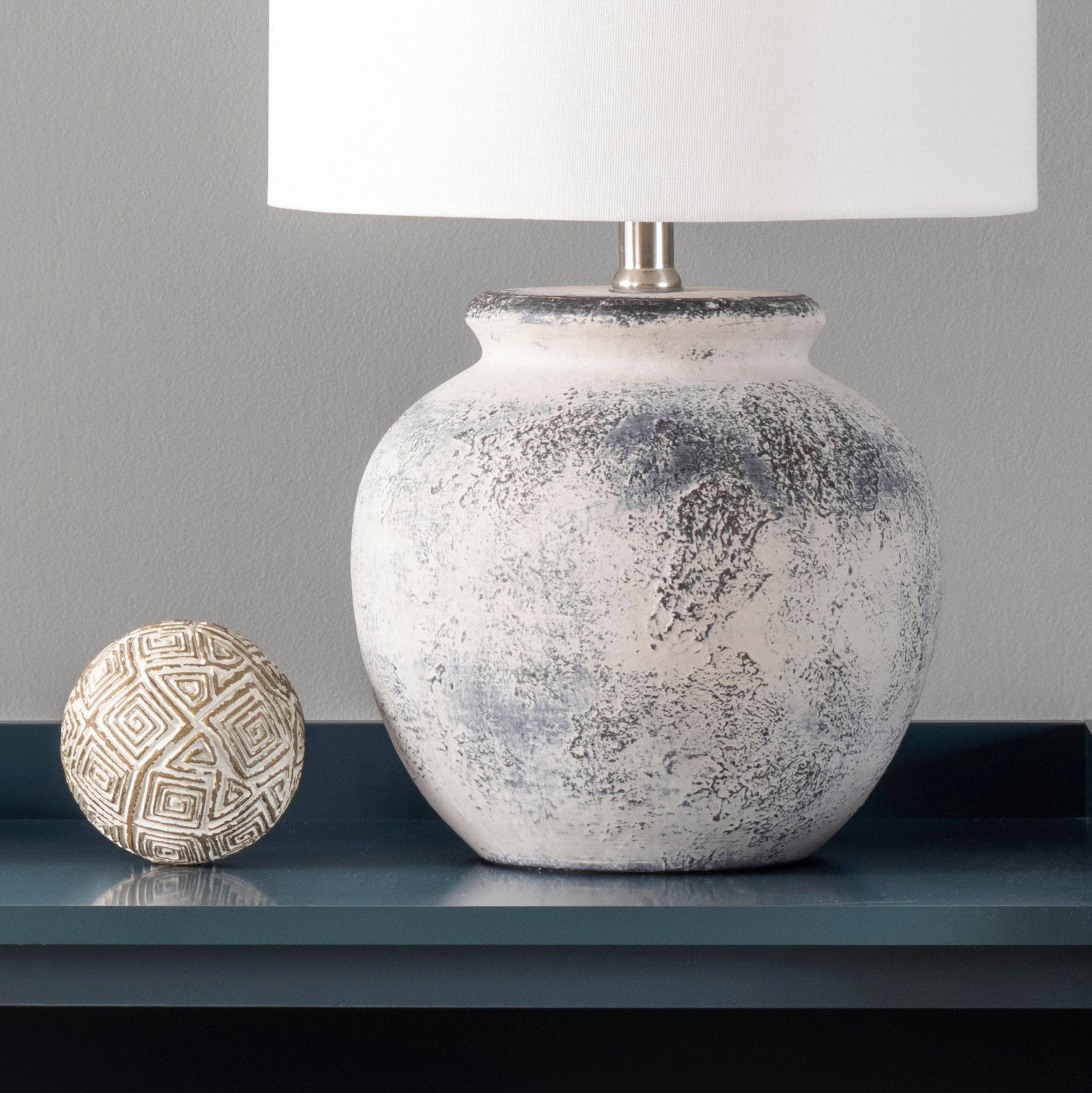 Hilma 22" Distressed Ceramic Table Lamp