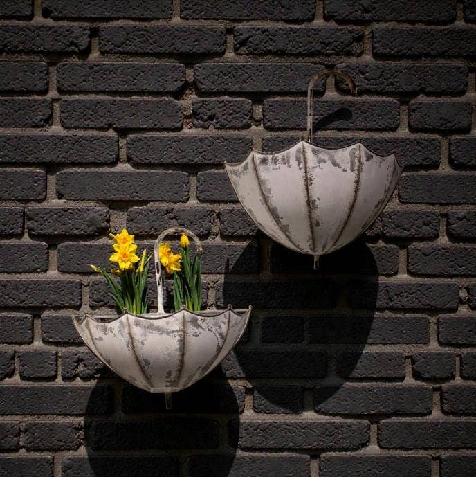 Umbrella Planters Set of 2 13in and 10inH