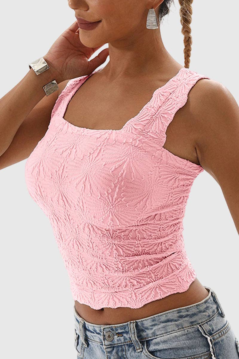 Textured Sleeveless Tank Top