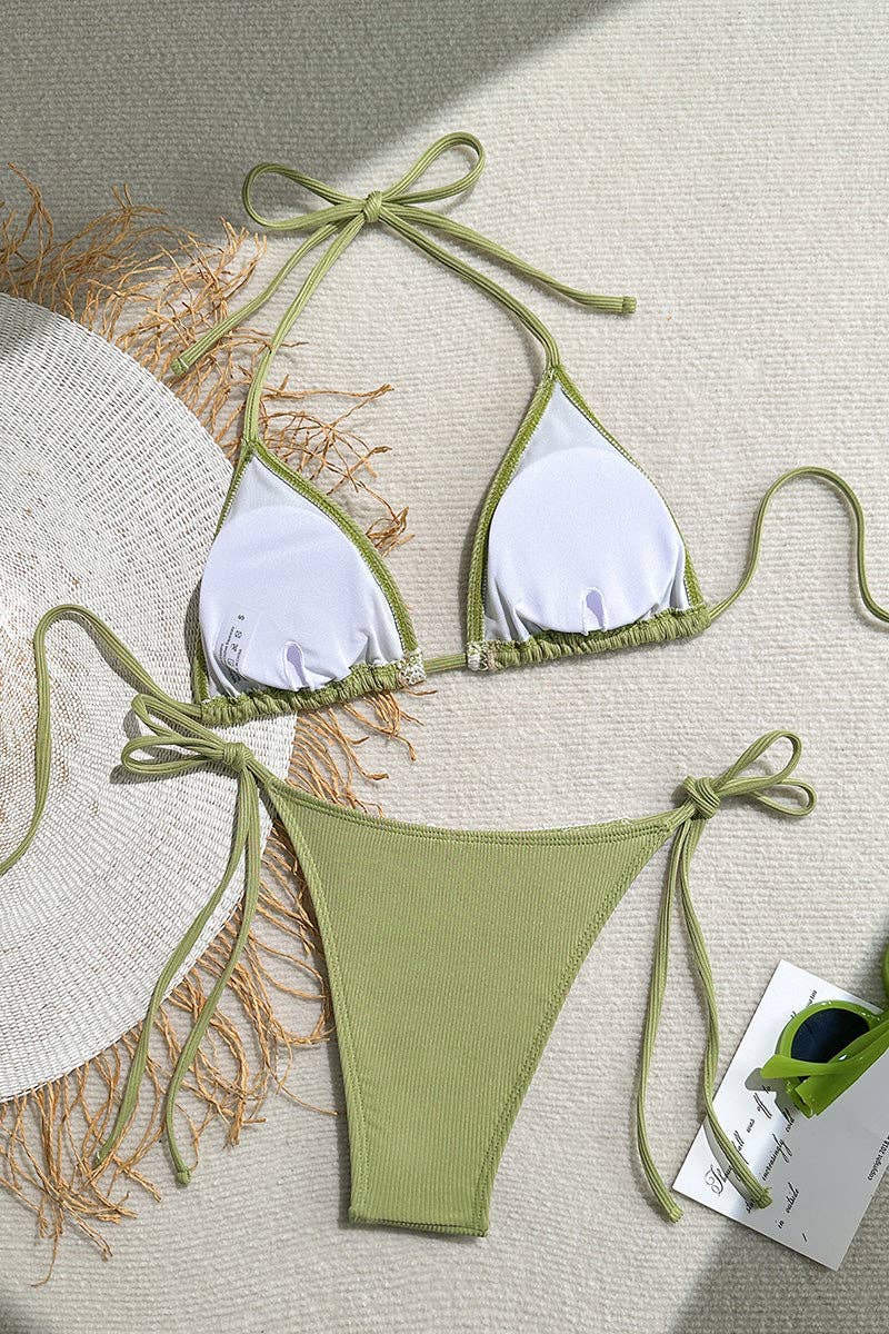 Shell Embellished Bikini Set
