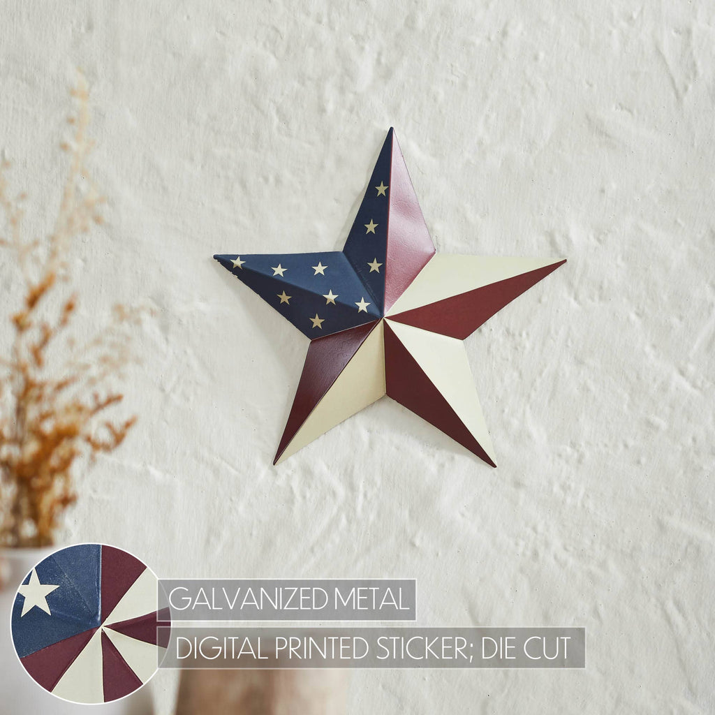 American Flag Star Patriotic Decor 8x8
