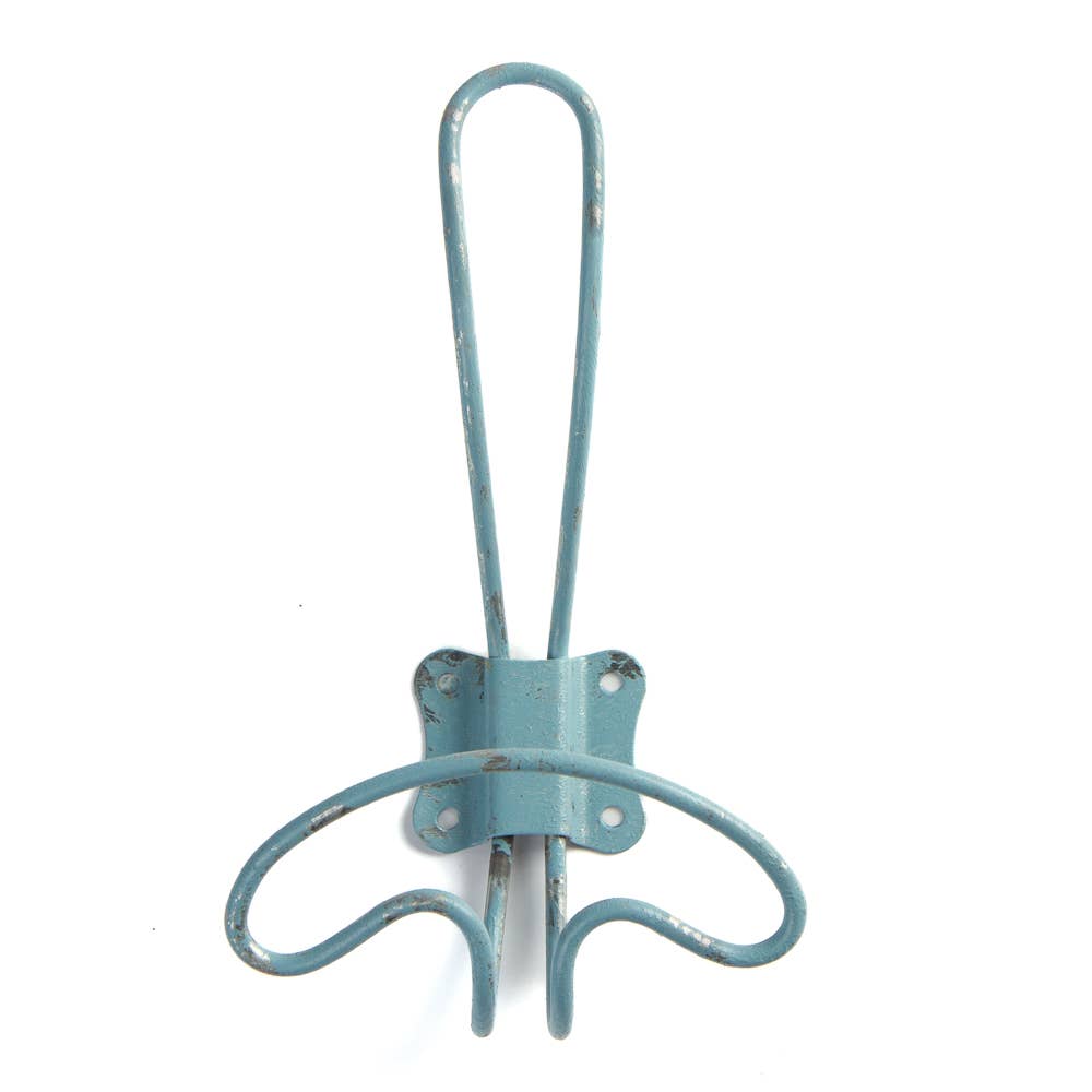 6-1/2" Rustic Distressed Metal Wall Hook- Select Color