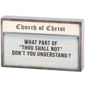 Thou Shall Not Block Sign