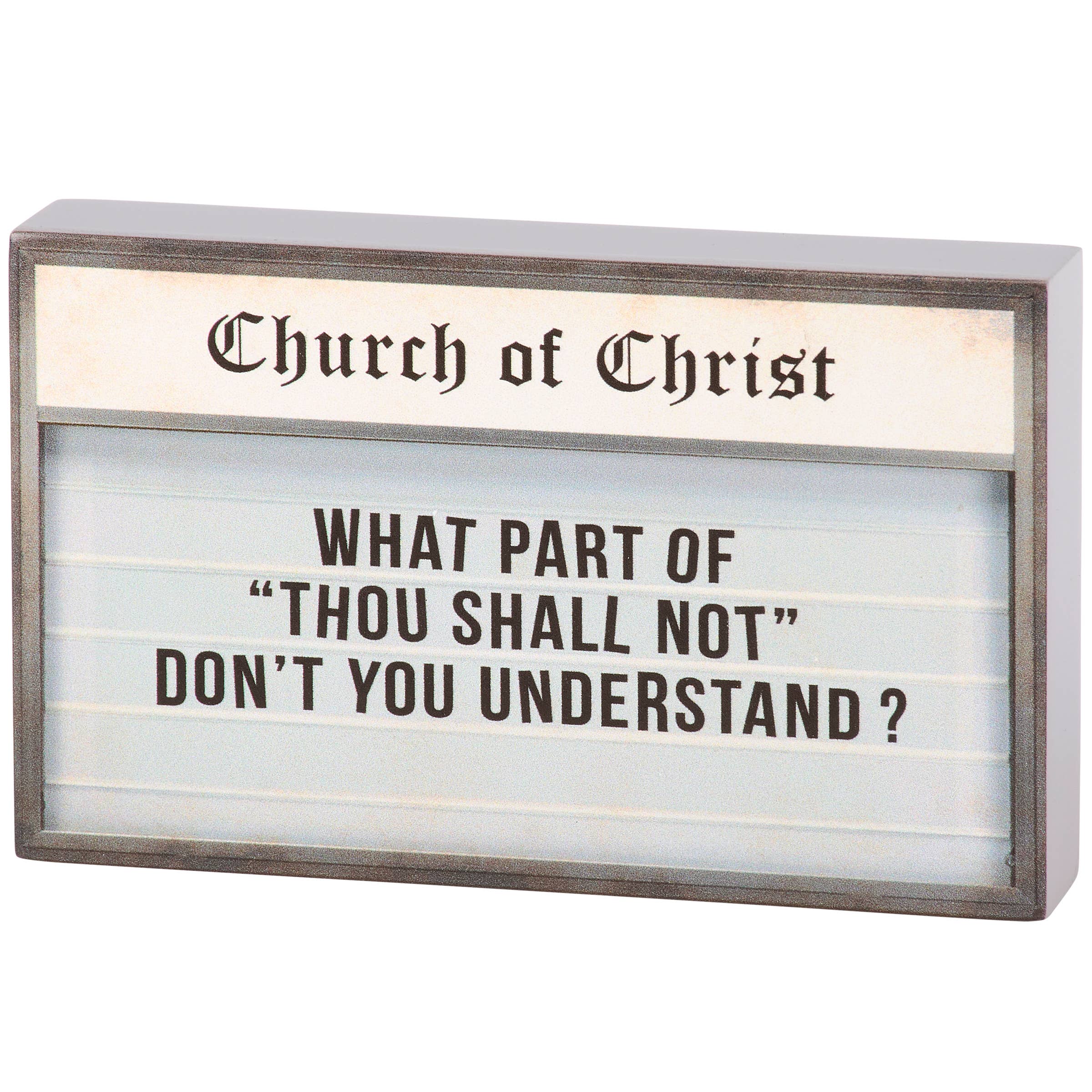Thou Shall Not Block Sign