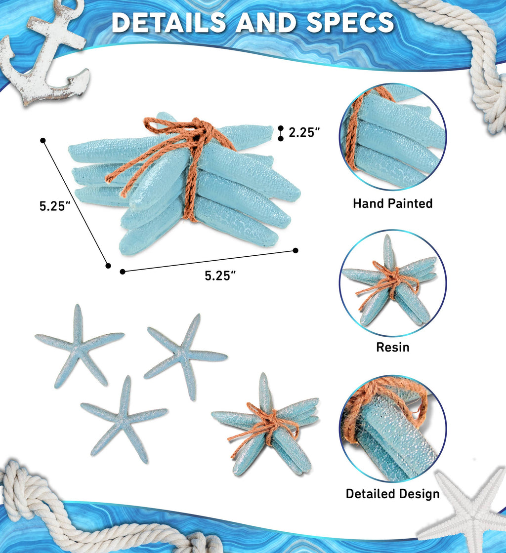 Nautical Décor - Resin Turquoise Starfish