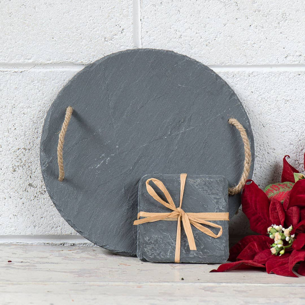 S/4 SQ SLATE COASTERS