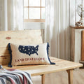 Patriotic Land That I Love Chenille Pillow - 14x22