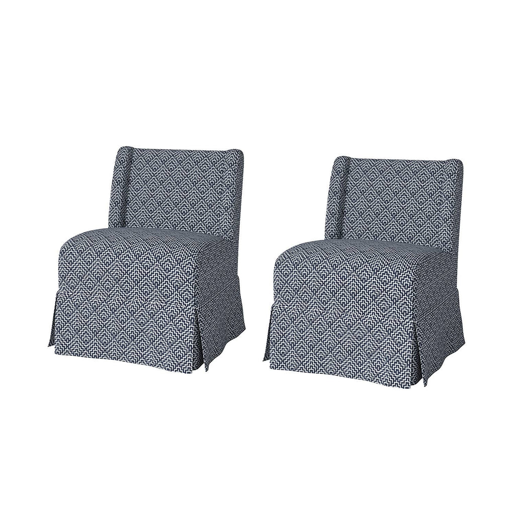 Edwin Slipper Chair with Slipcover Set Of 2