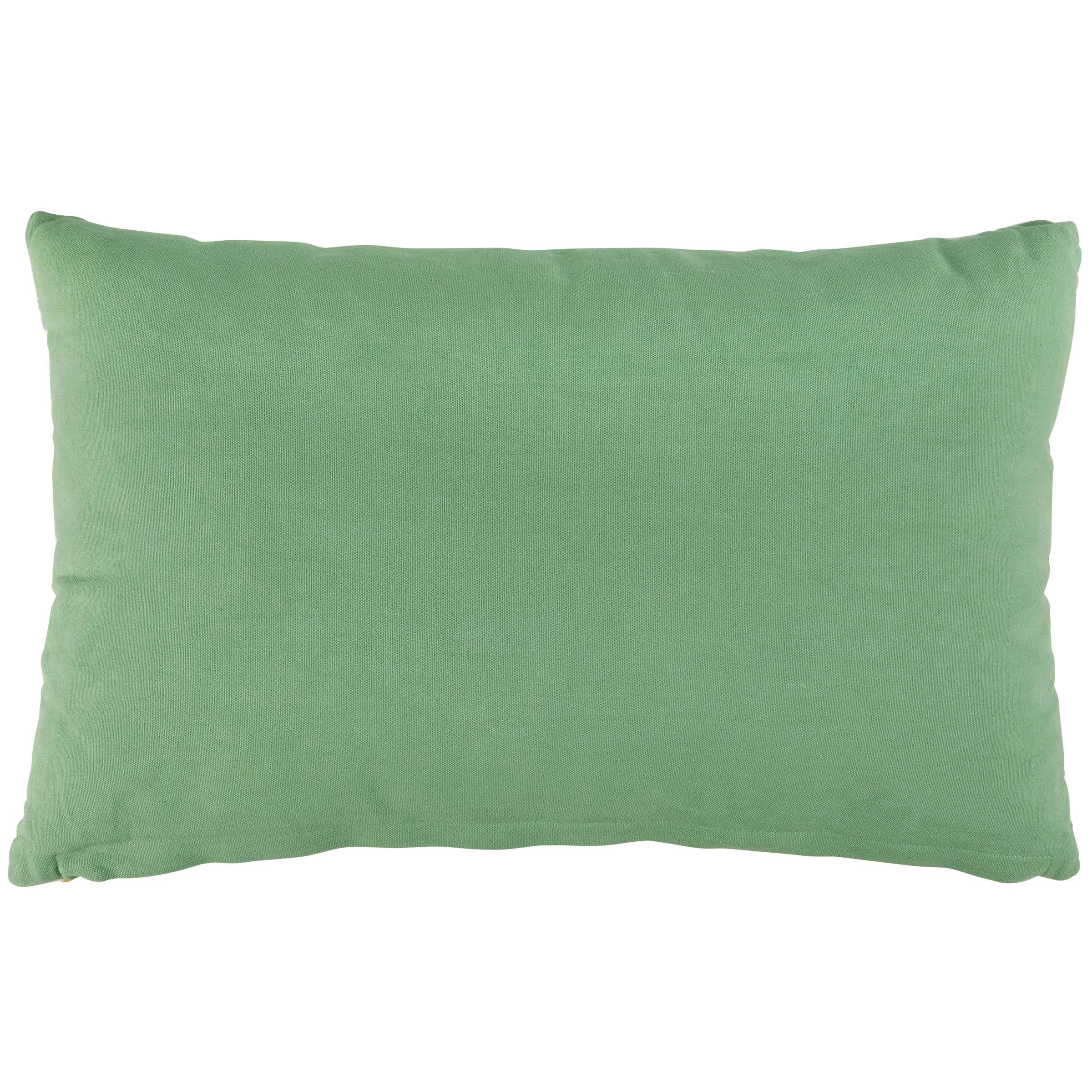 Green Beaded Pillow