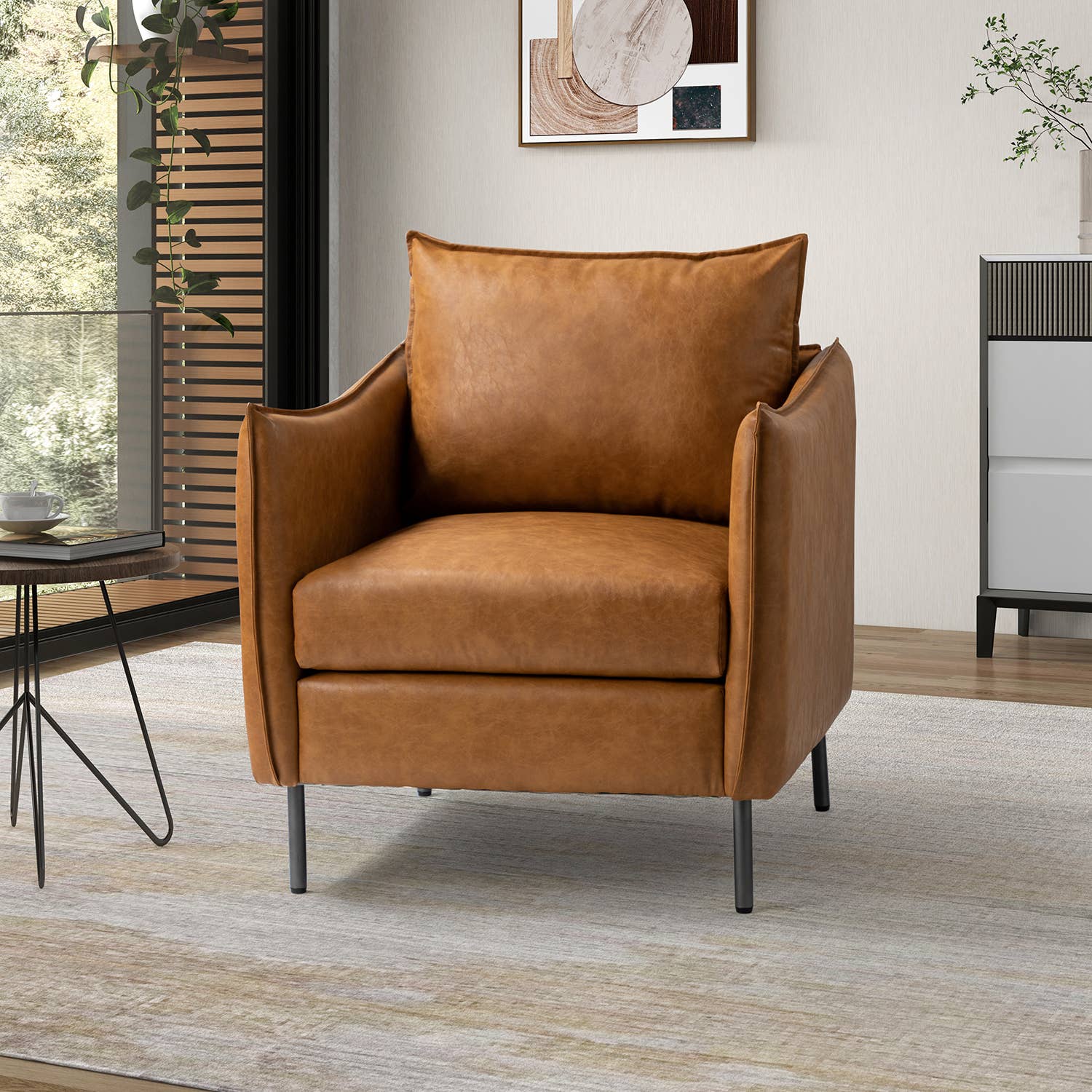 Georges Vegan Leather Armchair