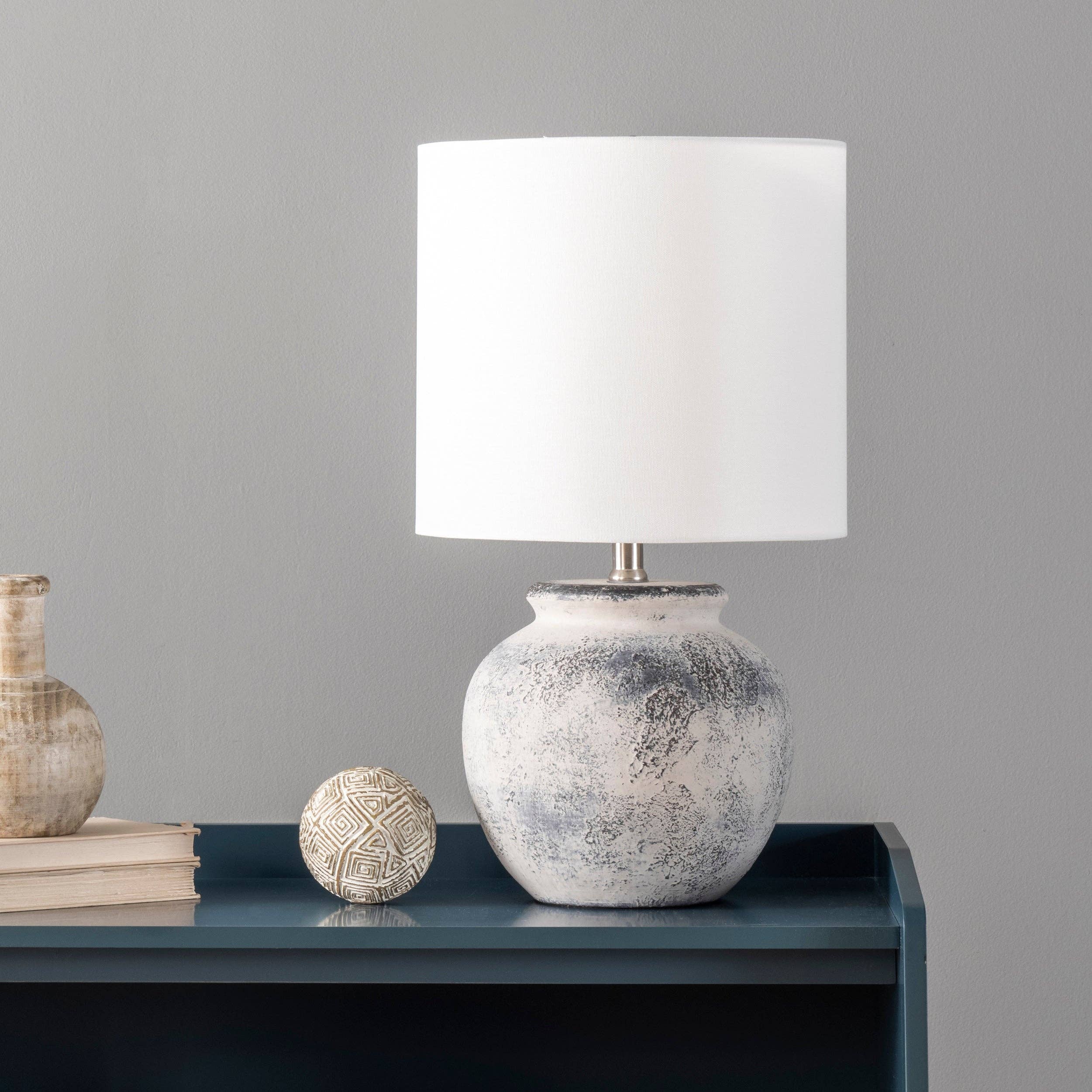 Hilma 22" Distressed Ceramic Table Lamp