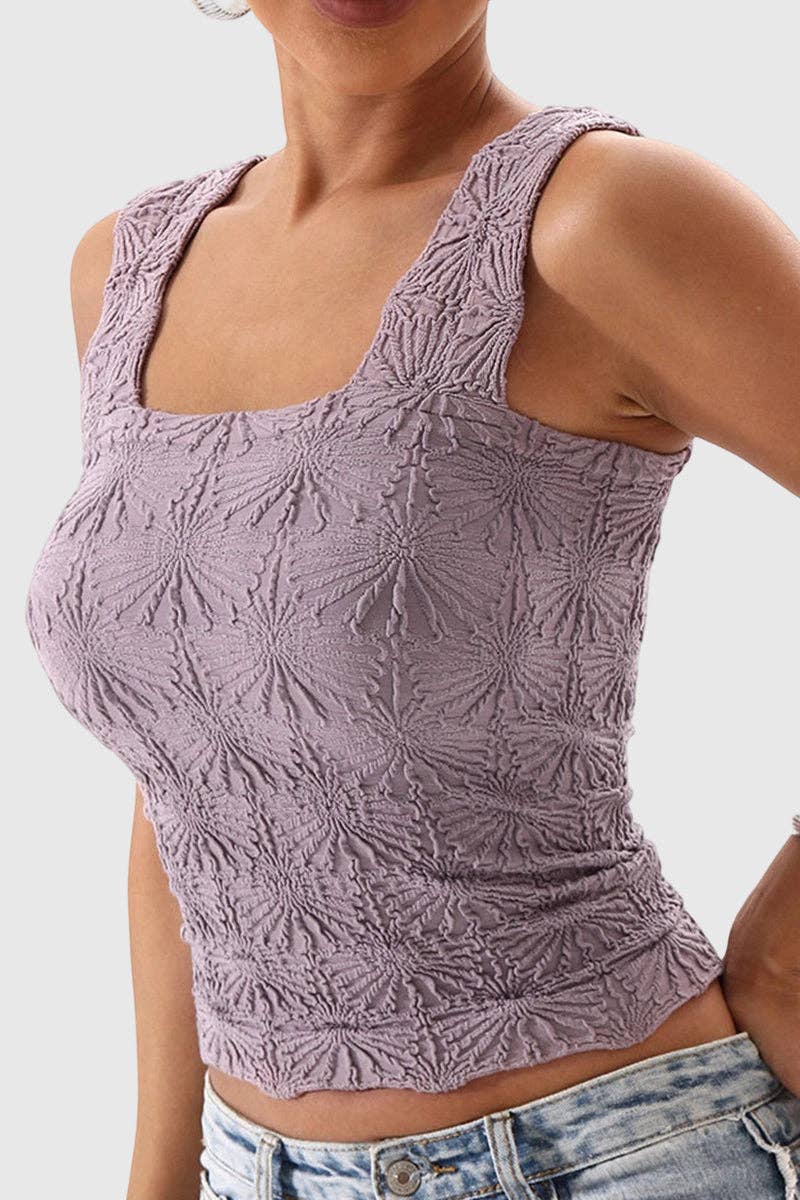 Textured Sleeveless Tank Top