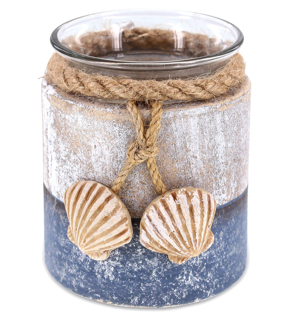 Nautical - Silver Sea Shell Candle Holder
