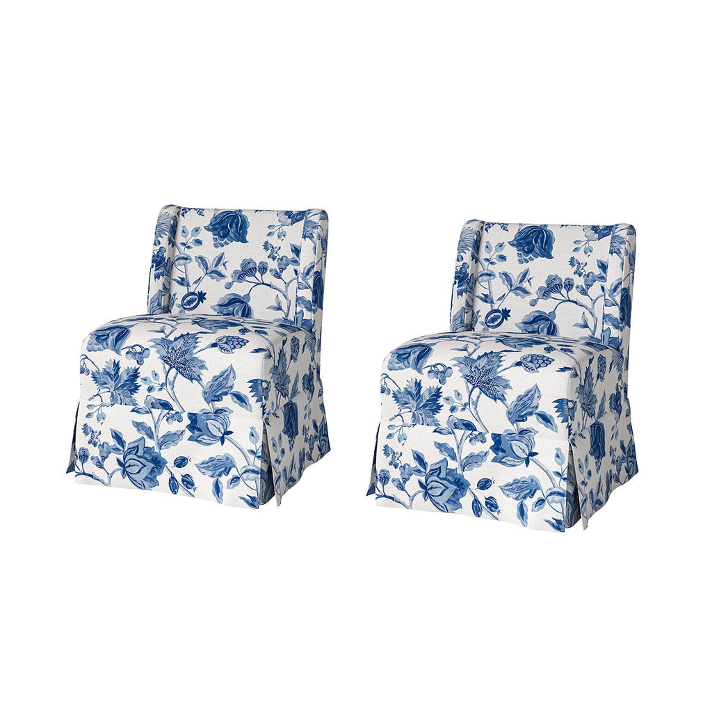 Edwin Slipper Chair with Slipcover Set Of 2