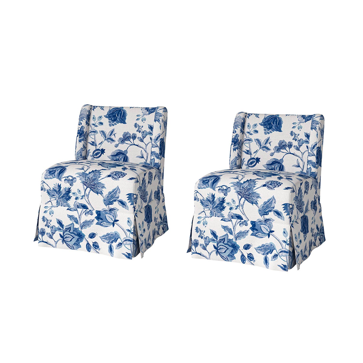 Edwin Slipper Chair with Slipcover Set Of 2