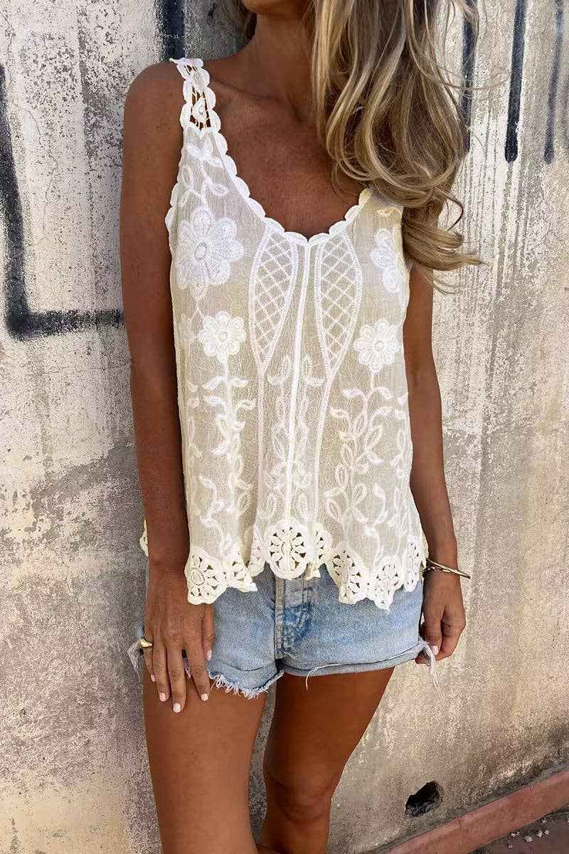Elegant Floral Lace Camisole
