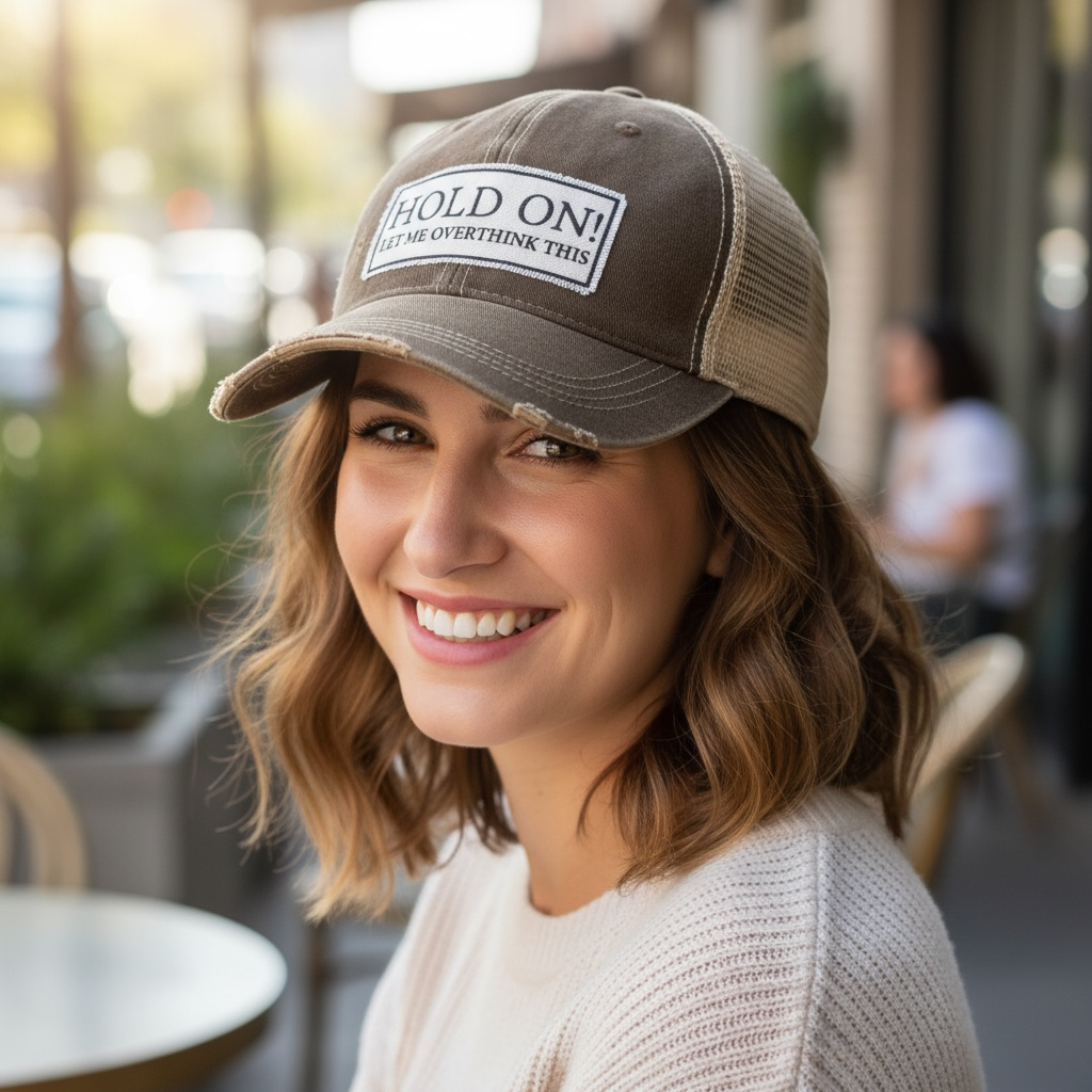 Hold On Let Me Overthink This Trucker Hat Baseball Cap
