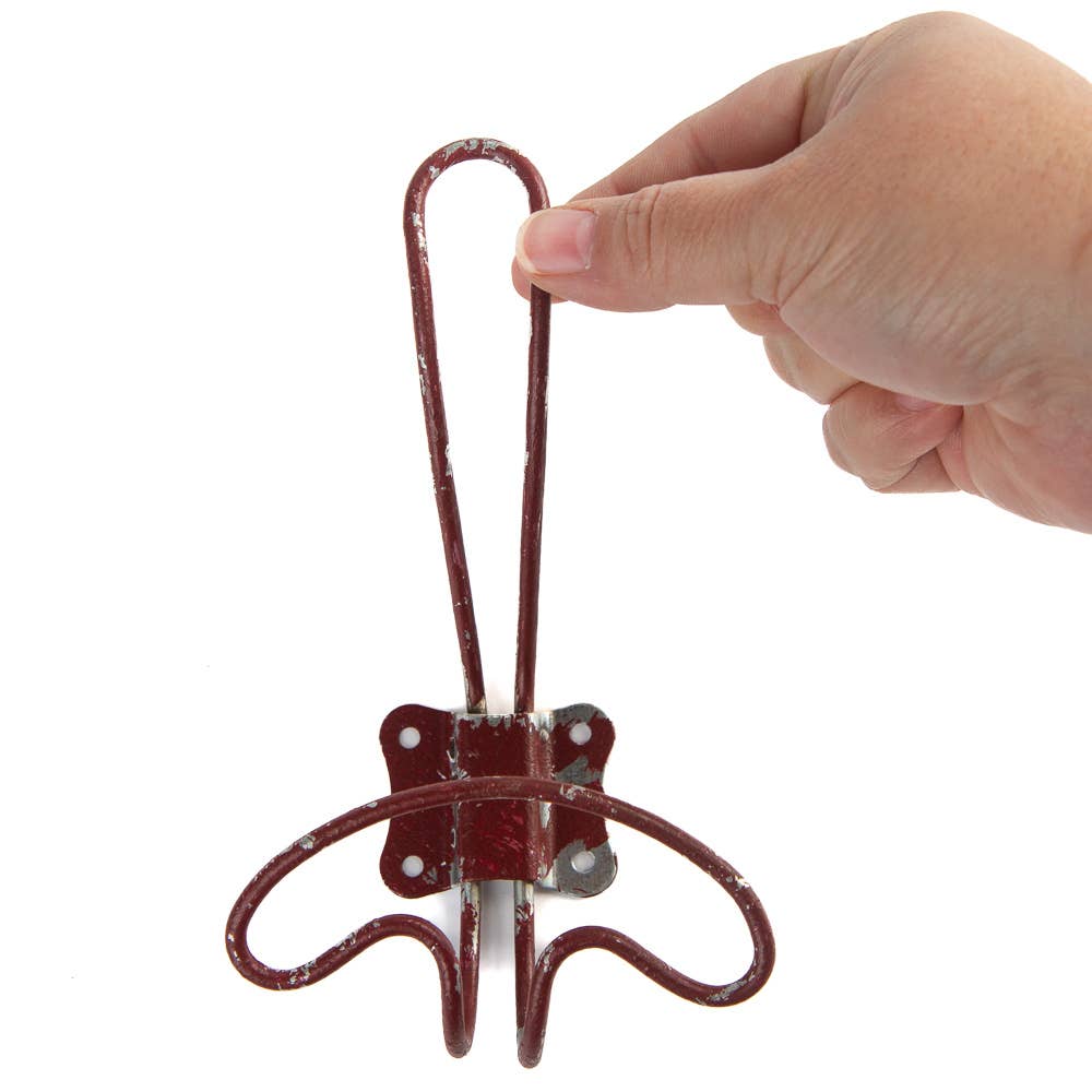 6-1/2" Rustic Distressed Metal Wall Hook- Select Color