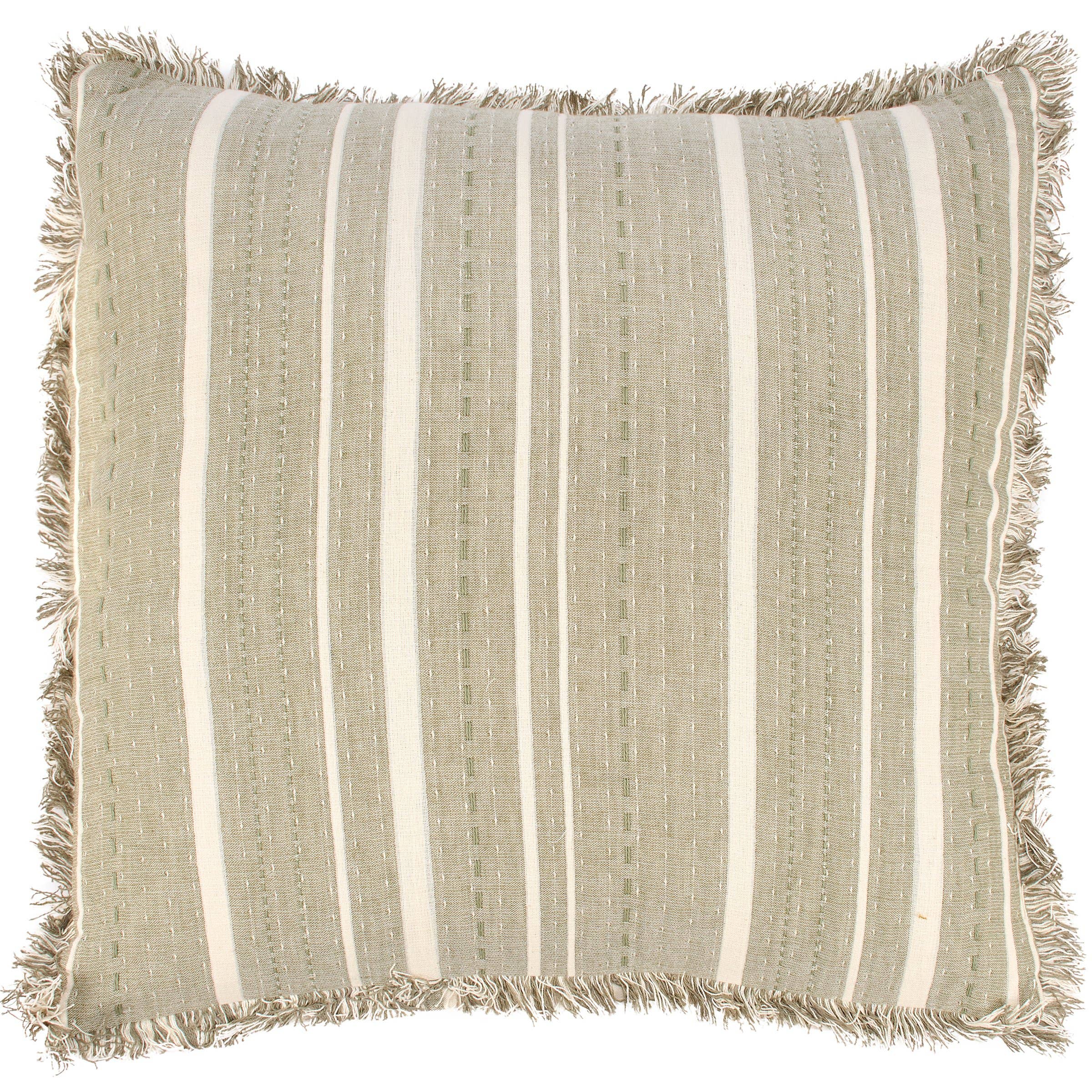Striped Green Pillow