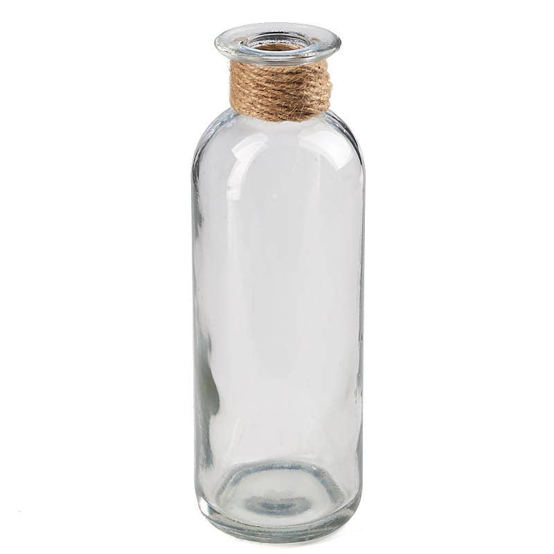 Jute Embellished Small Glass Apothecary Bottle - Select Size