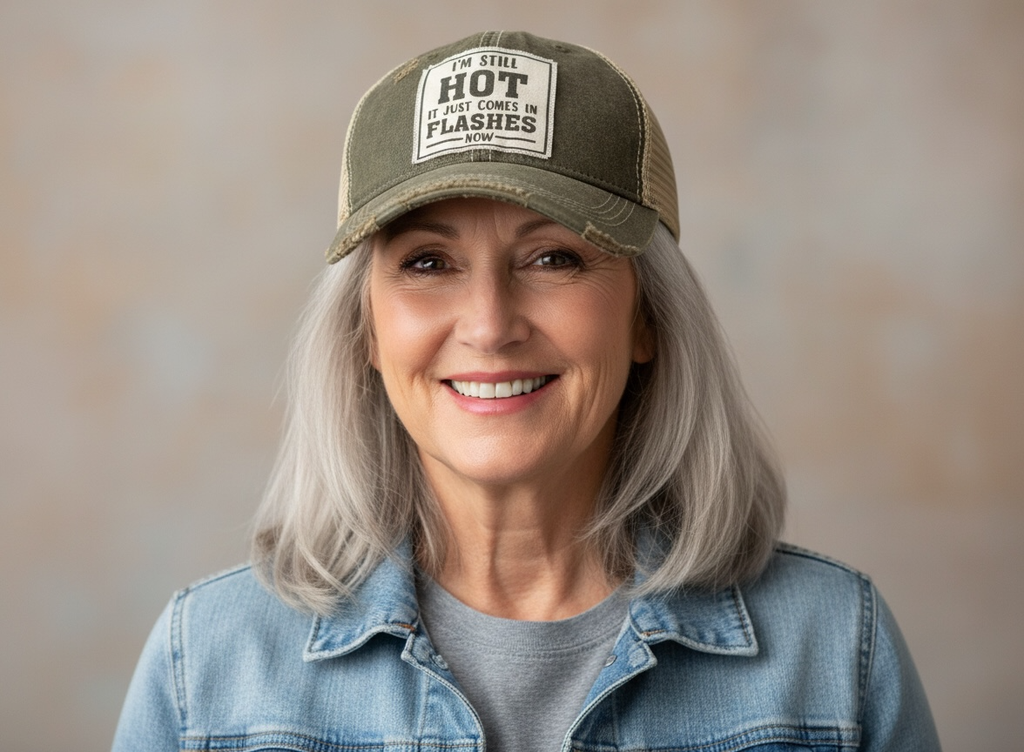 I'm Still HOT It Just Comes In Flashes Baseball Trucker Cap