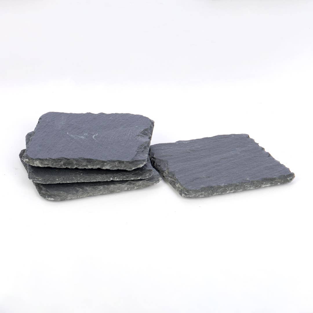 S/4 SQ SLATE COASTERS
