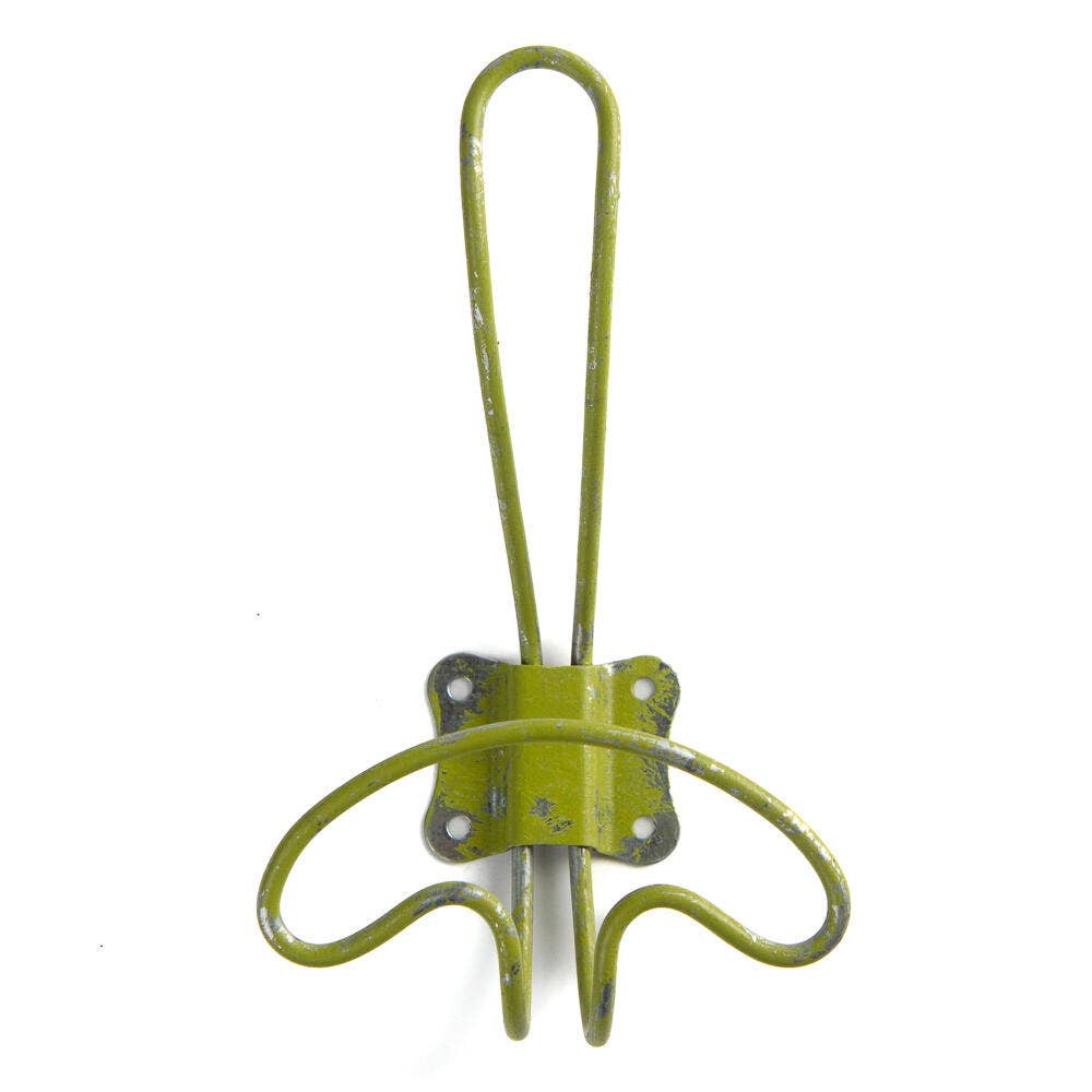 6-1/2" Rustic Distressed Metal Wall Hook- Select Color