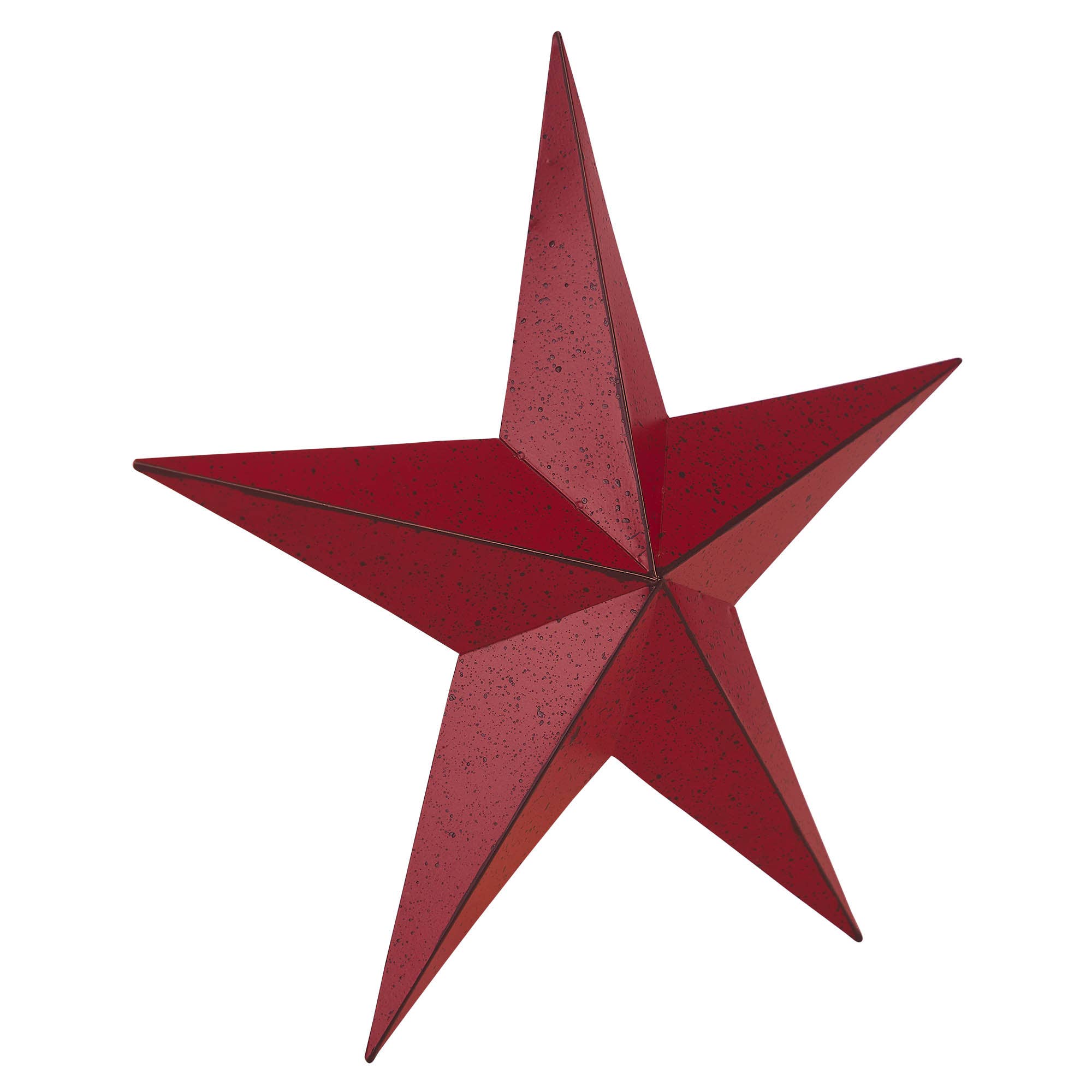 Metal Star Speckled Burgundy Distressed 12x12