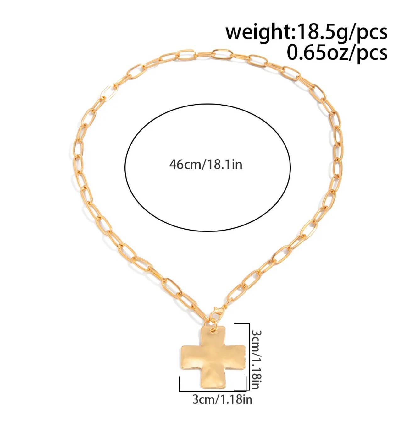 Chunky Cross Necklace